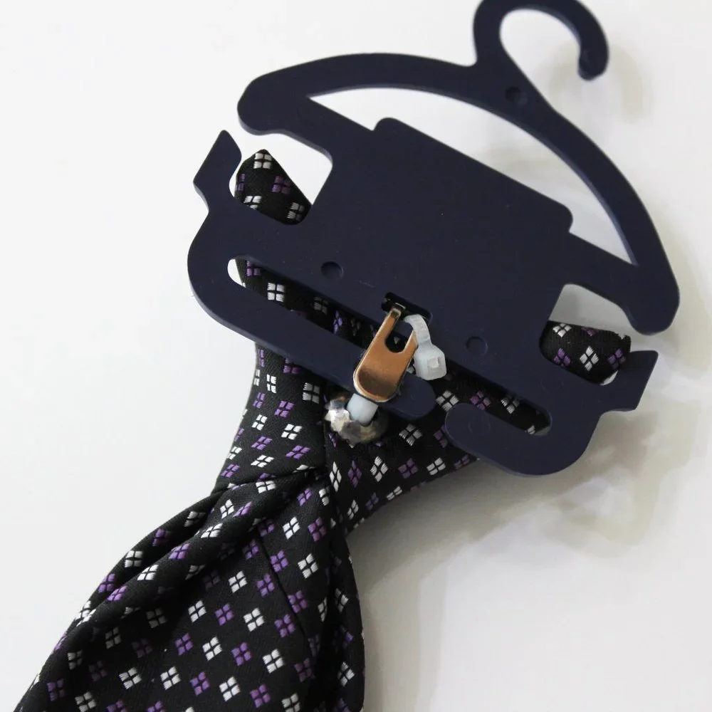 Chaps Boy's Suit Neck Tie Black Purple Gray Clip On